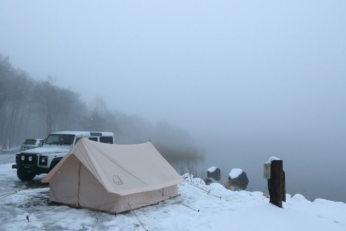 猪苗代湖冬キャンプ
