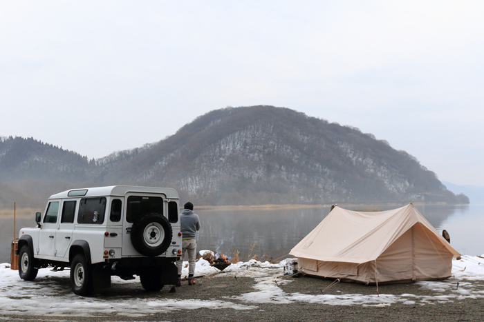 猪苗代湖冬キャンプ