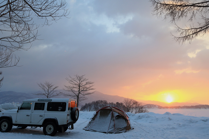 檜原湖冬キャンプの朝 (3)
